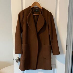 Ann Taylor Rich Brown Trench Coat with belt